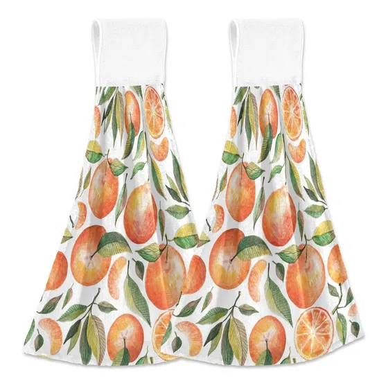 Oreayn Toalla Mano Para Colgar Rodaja Color Naranja Tropical