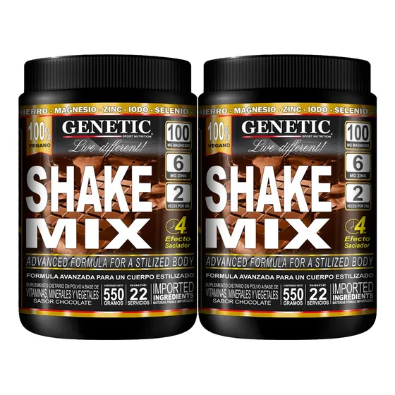 Batidos Veganos Soja Shake Mix Reemplaza Comida Diet Genetic