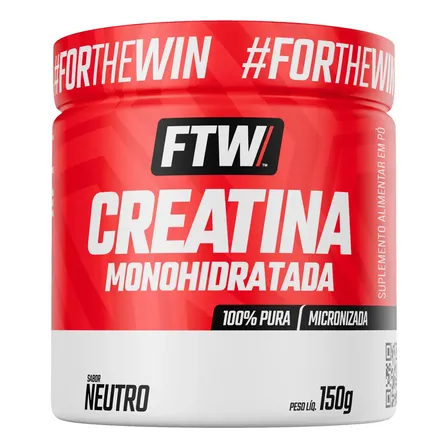 Creatina Monohidratada Pura 150g Pote Suplemento em Pó 100% - FTW