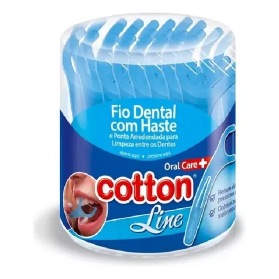 Fio Dental Com Haste Pote Com 32 Unidades