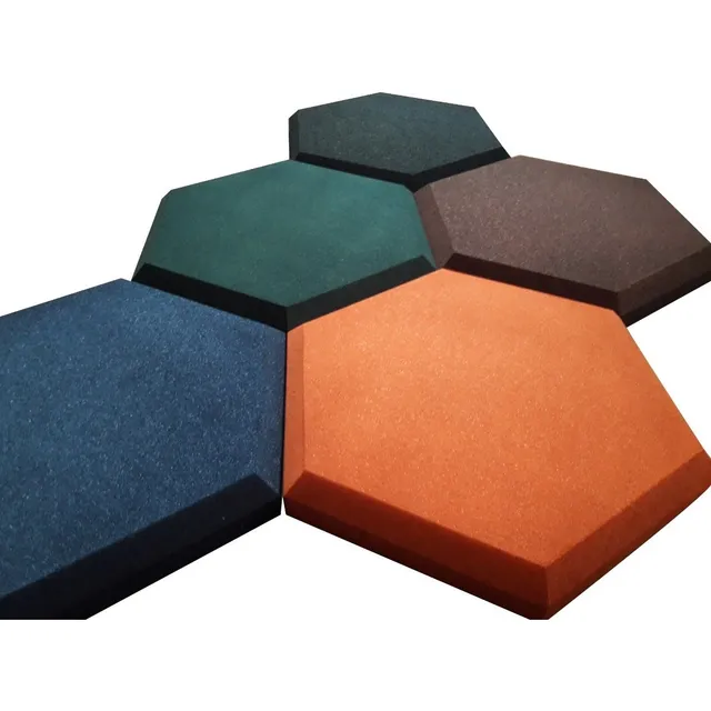 Paneles  Acústicos Hexagonales Y Rectangulares Biselados