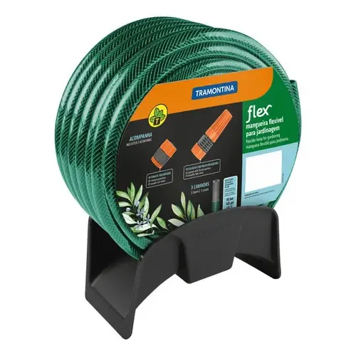 Manguera Jardín Tramontina 20 M Con Acoples Rosqueados Color Verde Oscuro | Cuotas sin interés