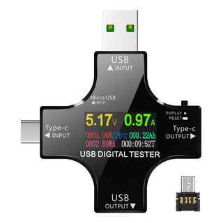 Probador Usb Con Multímetro, Amperímetro Y Voltaje Digital U Probador Usb Con Multímetro, Amperímetro Y Voltaje Digital U