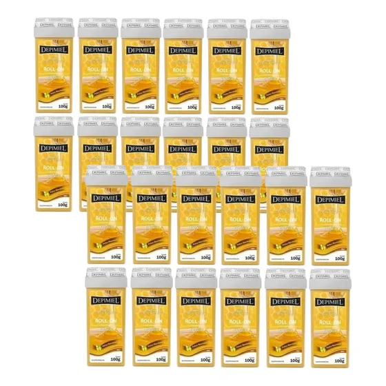 Kit 24 Refil Cera Depimiel Roll On Clássica 100g