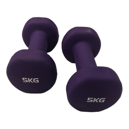 Par De Mancuernas Neoprene De 5 Kg Gym Funcional Fitness Jbh Color Violeta Par De Mancuernas Neoprene De 5 Kg Gym Funcional Fitness Jbh Color Violeta