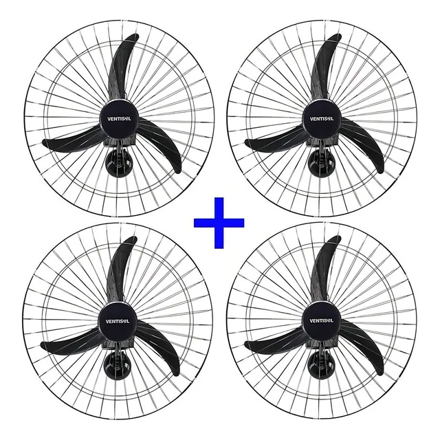 Ventilador Parede Industrial Oscilante 60cm Kit 04 Ventisol Ventilador Parede Industrial Oscilante 60cm Kit 04 Ventisol