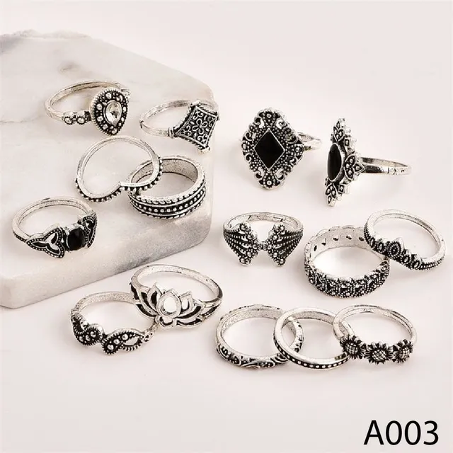 Set De Anillos De Mujer Moda Midi Estilo Boho
