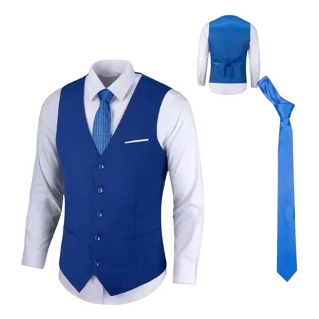 Camisa, Chaleco Y Corbata De Vestir De Hombres