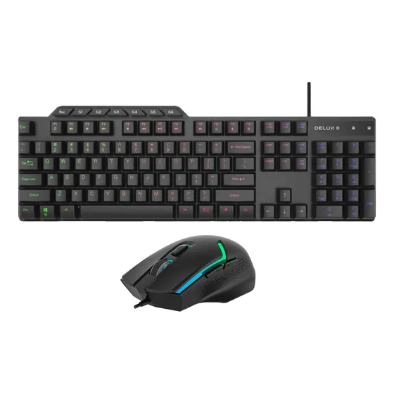 Combo Teclado Mouse Usb Gaming Alambrico Delux K9800u+m588bu