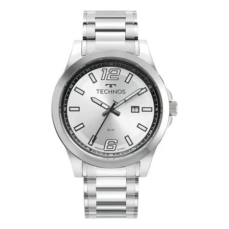 Relógio Technos Masculino Racer Basico Prata - 2115twv/1k
