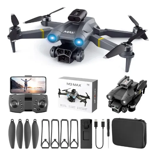 Drone M3 Max Com Motor Sem Escova E Câmera Dupla 8k