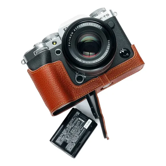 Tp Original Funda Hecha Mano Piel Autentica Media Camara Xt5