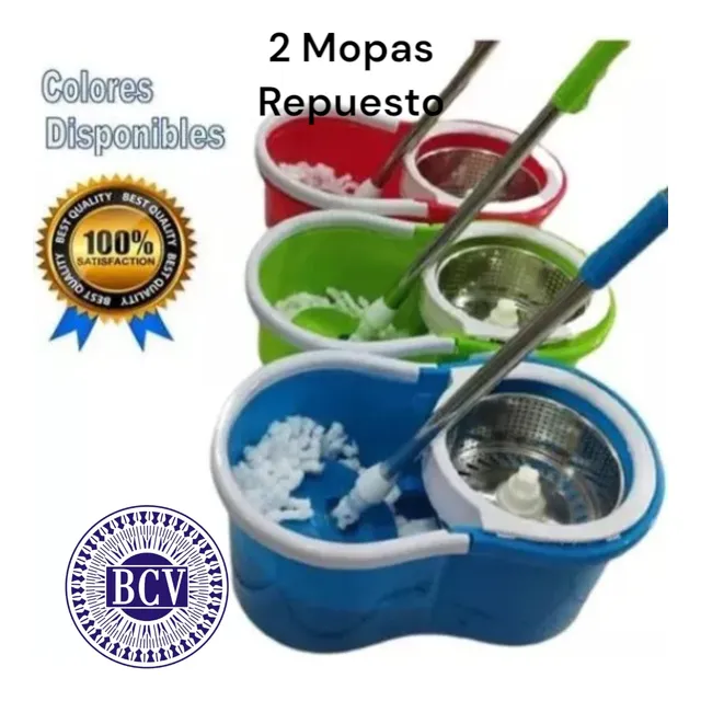 Tobo Carrito Coleto Magico Mopa Giratoria 360° Nuevo
