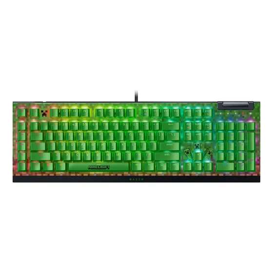 Teclado Razer Blackwidow V4 X Rgb - Edición Minecraft Verde Inglés