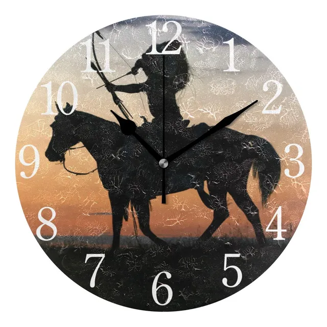 Senya Reloj Pared Nativo Americano Silencioso Tictac Operado
