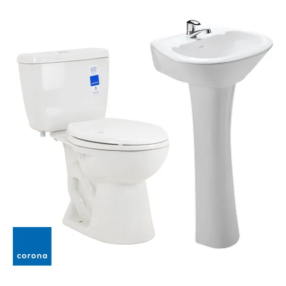 Sala De Baño Moderna Poceta Lavamanos Pedestal