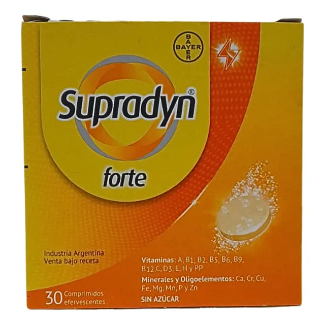 Bayer Supradyn Forte 30 Comprimidos Efervescentes Sin Azucar