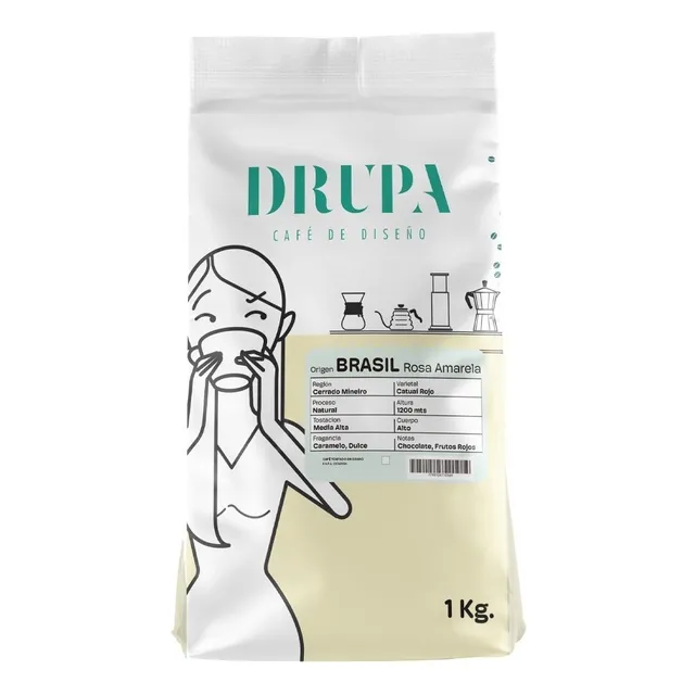 Café De Especialidad En Grano Brasil Rosa Amarela X 1 Kg