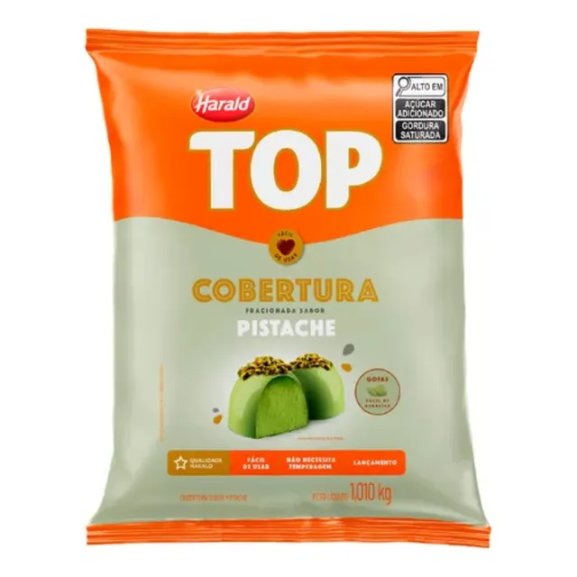 Cobertura Top Pistache Em Gotas 1,01kg Harald