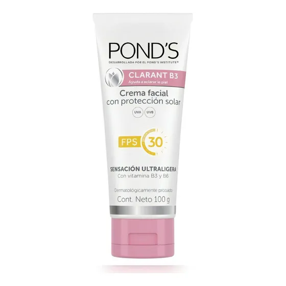 Pond's Crema Facial Clarant B3 Con Factor De Protección 30 Momento De Aplicación Día Tipo De Piel Todo Tipo De Piel