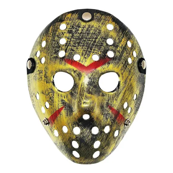 Máscara Jason Voorhees, Mxjgd-001, 1 Pza. 25x18x5 Cm, Plásti Color Dorado Jasongold