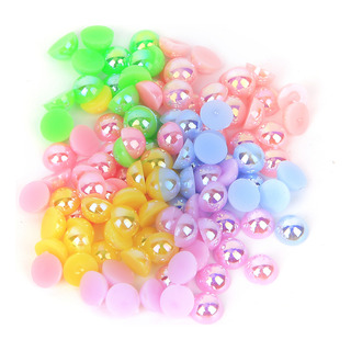 Perlas De Imitación Planas, Semicirculares, Coloridas, De Pl Perlas De Imitación Planas, Semicirculares, Coloridas, De Pl