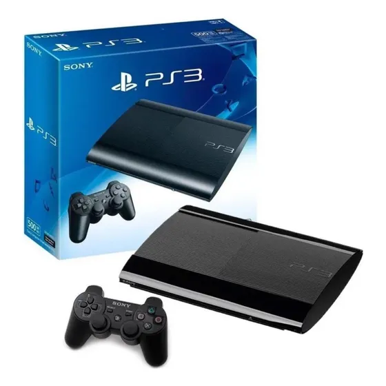 Sony Playstation 3 Super Slim 2 Controles Destravado Hen Preto