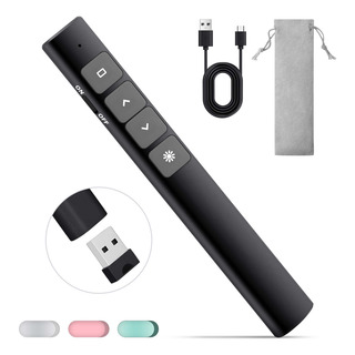 Apuntador Presentador Láser Inalámbric Remoto Usb Recargable Color Negro Apuntador Presentador Láser Inalámbric Remoto Usb Recargable Color Negro