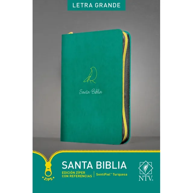 Biblia Ntv Edicion Ziper Letra Grande Sentipiel Turquesa