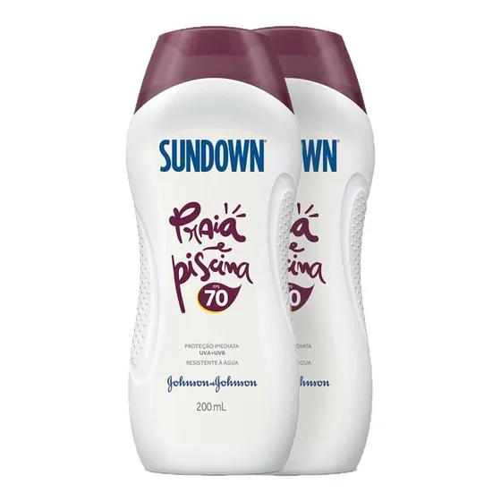 Kit C/2 Protetor Solar Sundown Praia E Piscina Fps 70 200ml