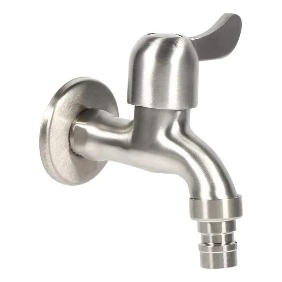 Grifo De Acero Inoxidable, Llave De Paso 1/2 