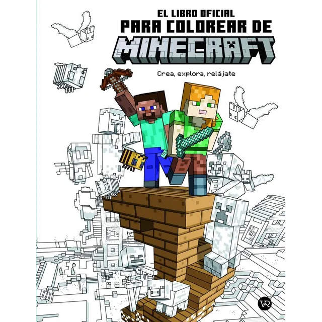 Minecraft El Libro Oficial Para Colorear Editorial VR Tapa Blanda