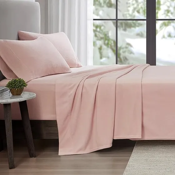 Sabana De Invierno Queen Size Casatex Premium Polar Rosa Liso