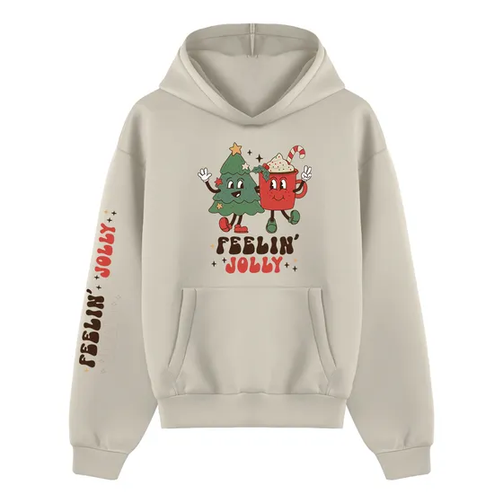 Sudadera Con Gorro Y Cangurera Navidad Holidays Regalo