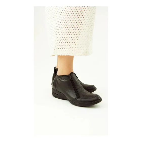 Botin Zipper 100% En Cuero. Marca: Vanzetti