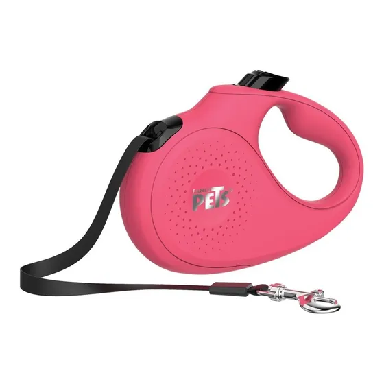 Correa Retractil Para Perro Correa De 5 M Mediana Fancy Pets Color Rosa