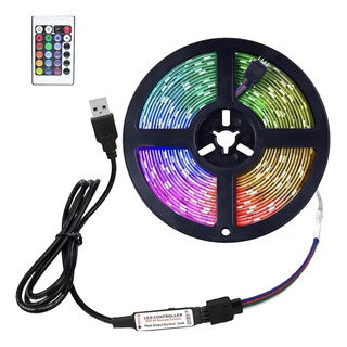 Kit Tira Luz Led Rgb 3m Tv Pc Control Remoto Kit Tira Luz Led Rgb 3m Tv Pc Control Remoto