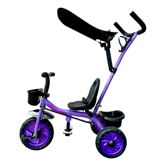 Triciclo Fiat 500 Manija Direccional Y Capota Removible Violeta