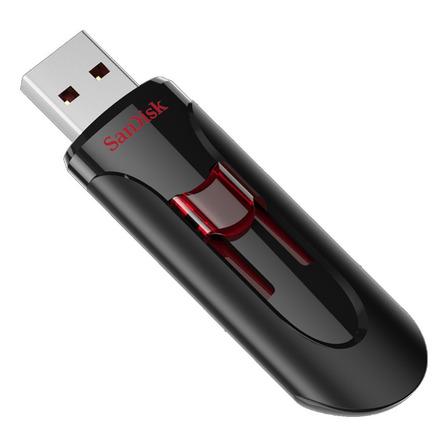 Pendrive Sandisk Cruzer Glide 64gb 3.0 Liso Negro Y Rojo Pendrive Sandisk Cruzer Glide 64gb 3.0 Liso Negro Y Rojo