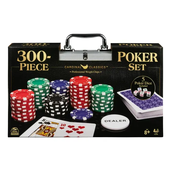 Juego De Póquer De 300 Piezas Dados Fichas Maletin