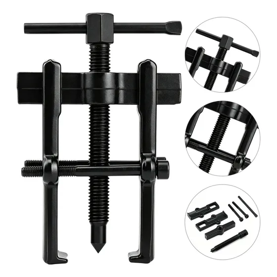 Saca Rolamento Universal 2 Garras 8 Polegadas 200mm Industrial Extrator Polia Pequeno Mini Saca Rolamentos Remoção Rolamento Interno Anel Interno Ferramenta Automotiva Profissional Oficina Mecânica