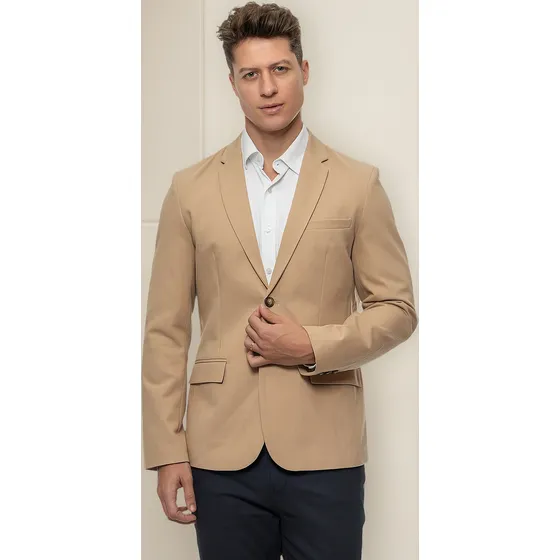 Blazer Masculino Slim Sarja Caimento Perfeito E Confortável