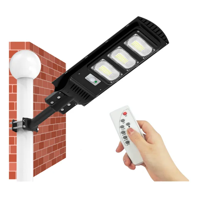 Farola Reflector Luz Led Con Panel Solar 90w  Control Remoto