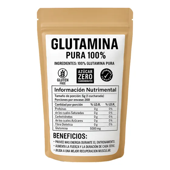 L-glutamina Pura En Polvo  Promoción 500 Gr