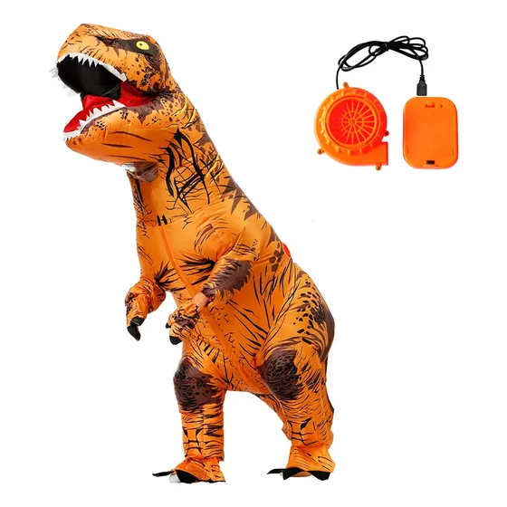 Traje Dinosaurio Adulto Rex Inflable Motor Cotillon Disfraz