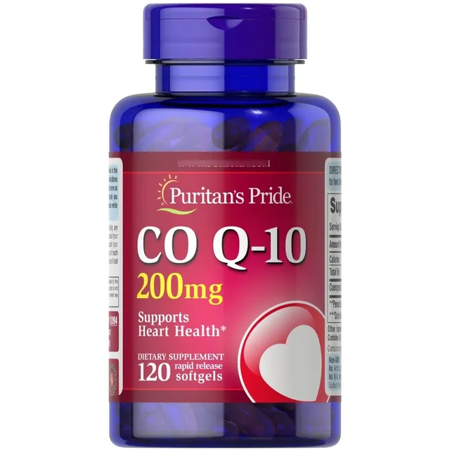 Puritans Pride Coenzyme Q-sorb Co Q-10 200 mg 120 cápsulas sabor Sin sabor