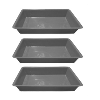 3 Charolas De Servicio/ Bandeja De Plástico Resistente 3 Charolas De Servicio/ Bandeja De Plástico Resistente