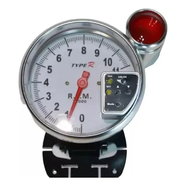 Conta Giro Monster Rpm Shift Light Led 7 Cores Todo Preto
