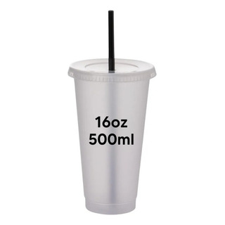 100 Vasos Con Popote Para Fiesta - Reutilizable De 16 Oz 100 Vasos Con Popote Para Fiesta - Reutilizable De 16 Oz