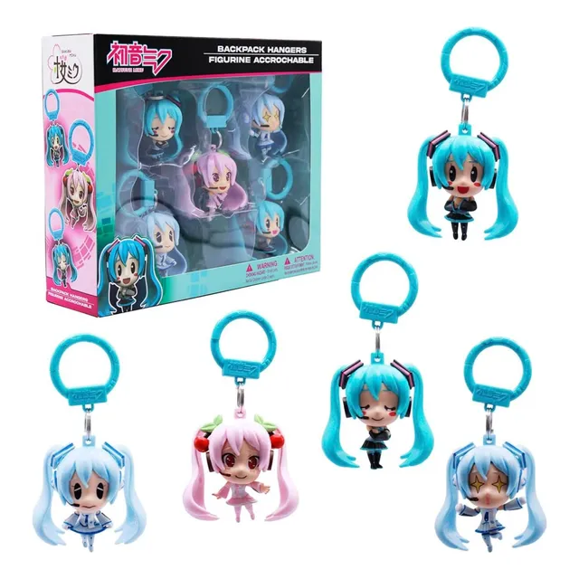 Pack 5 Chaveiros Bonecas Hatsune Miku Para Mochilas Original